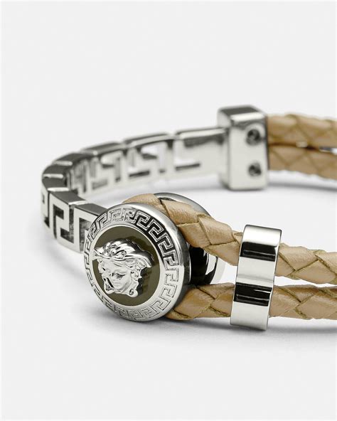 men braids versace|Versace braided leather strap.